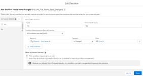 Screenshot: Decision details as entered in the previous steps